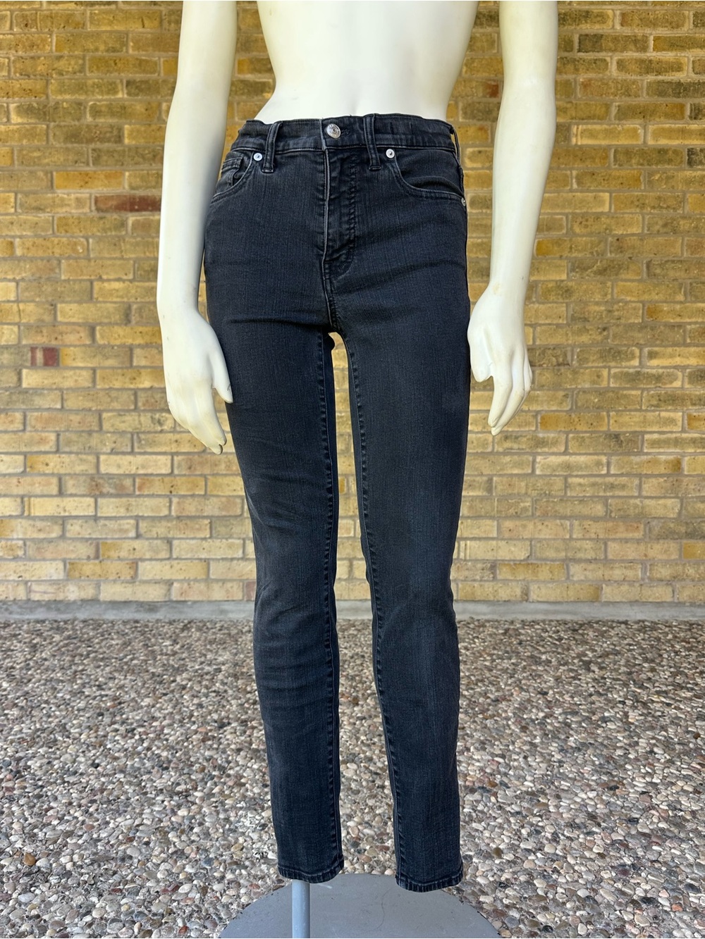 Madewell 9” High-Rise Skinny Jeans | Washed Black | Size 27
